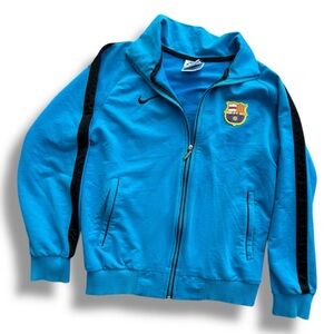 Kids Blue Nike Jacket size XL Rare Barcelona